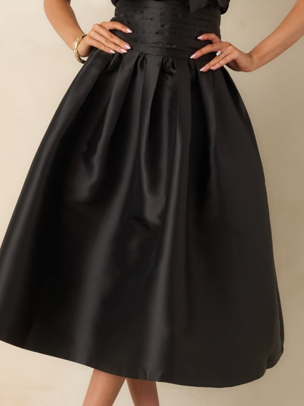 PROSPERINA GOLD LABEL INES BLACK MAXI SKIRT